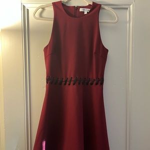 Elizabeth and James Maroon Dress